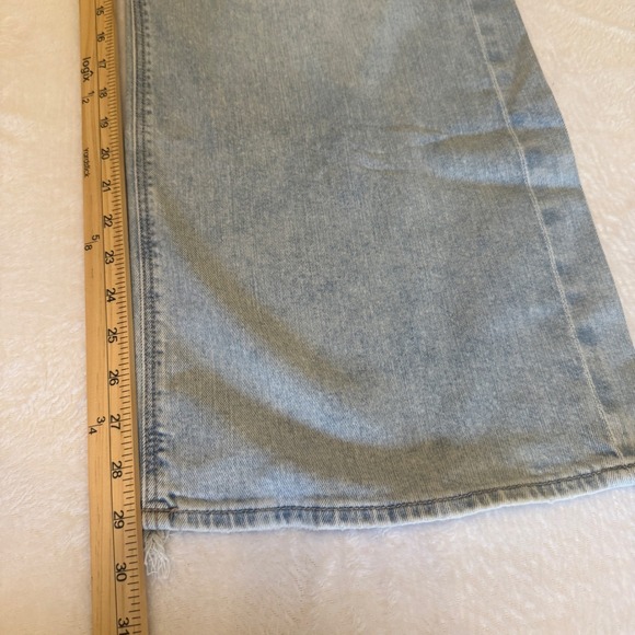 American Eagle Dreamy Drape Wide Leg Jeans Womens 12 Blue Super High Rise - Picture 11 of 13